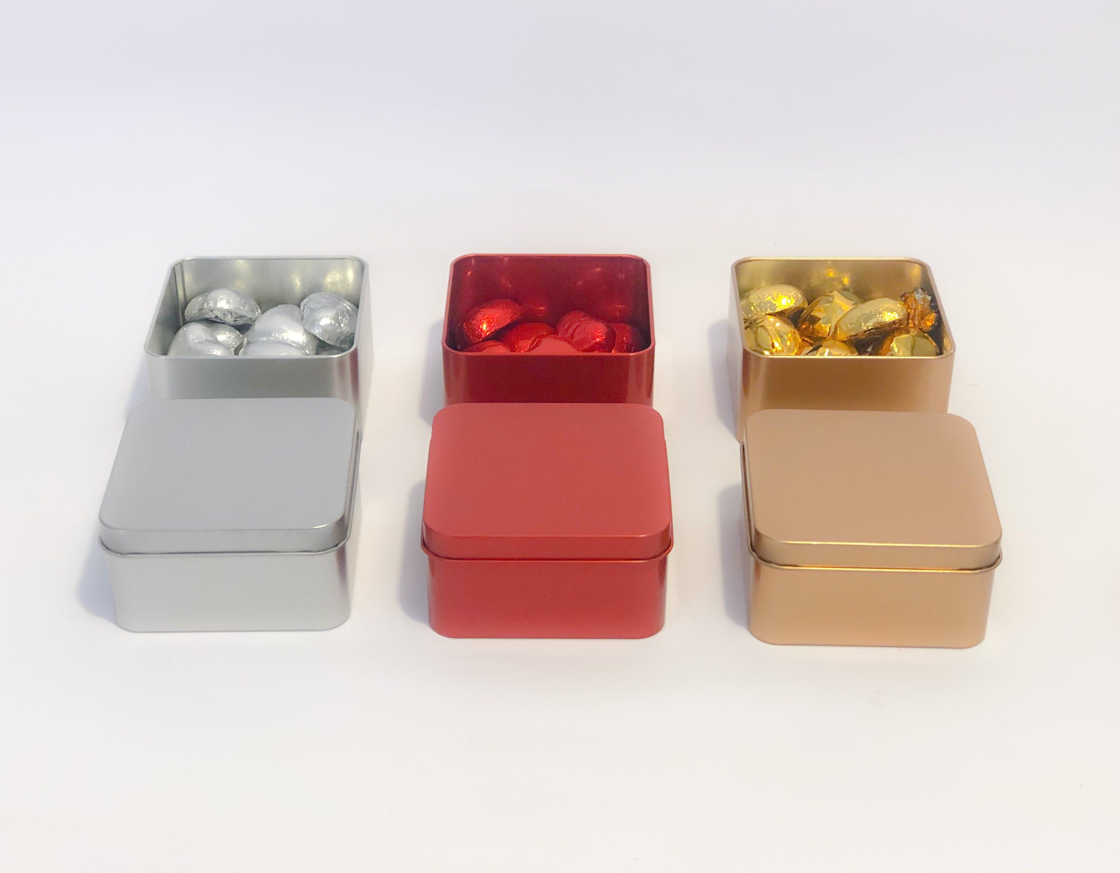 Tin Metal Boxes with Lid