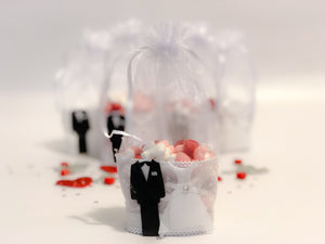 Wedding Favors White Bride And Groom Bags