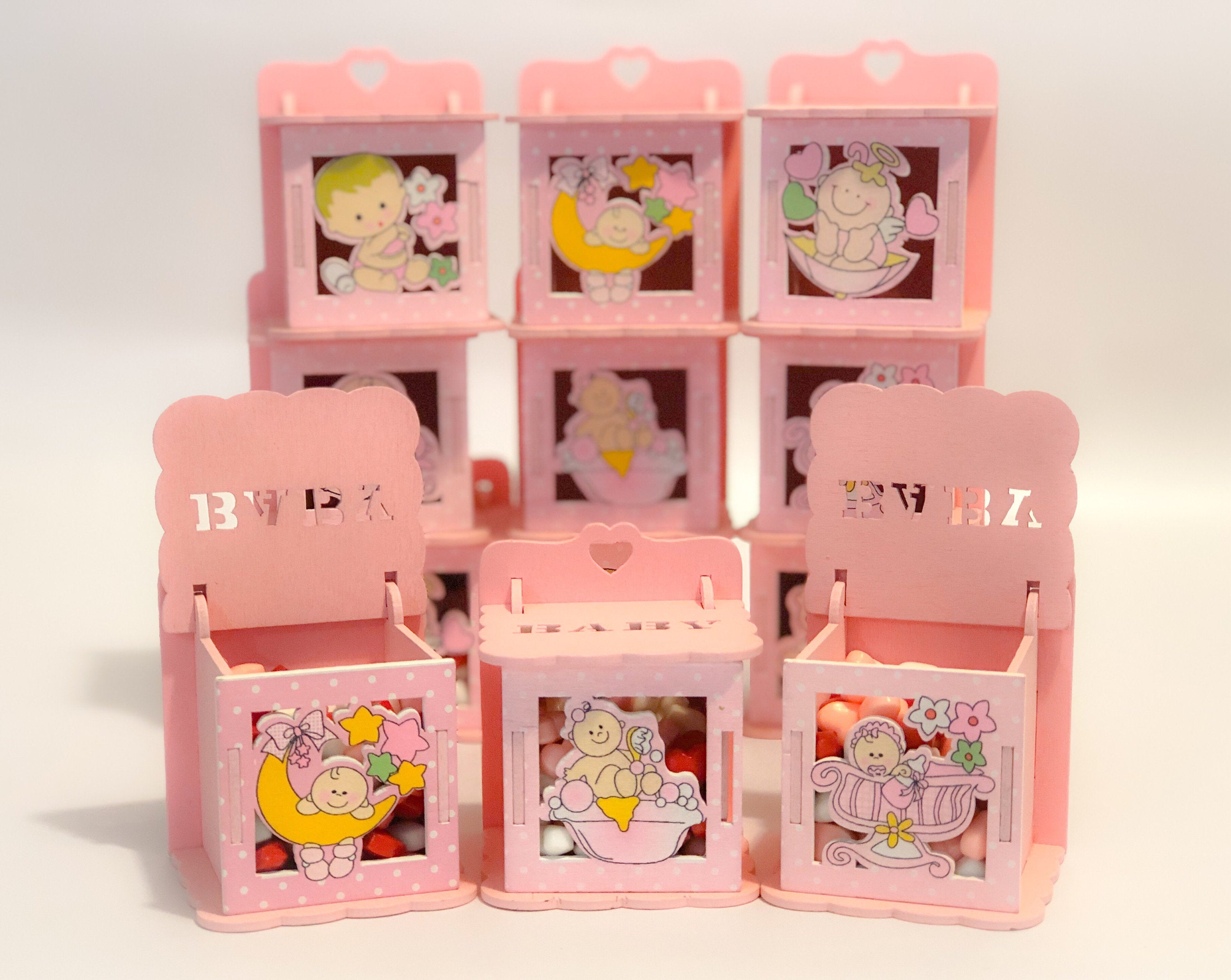 Pink Wooden Boxes