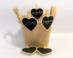 Load image into Gallery viewer, Set of Wooden Heart Shaped Chalkboard Clothespin
