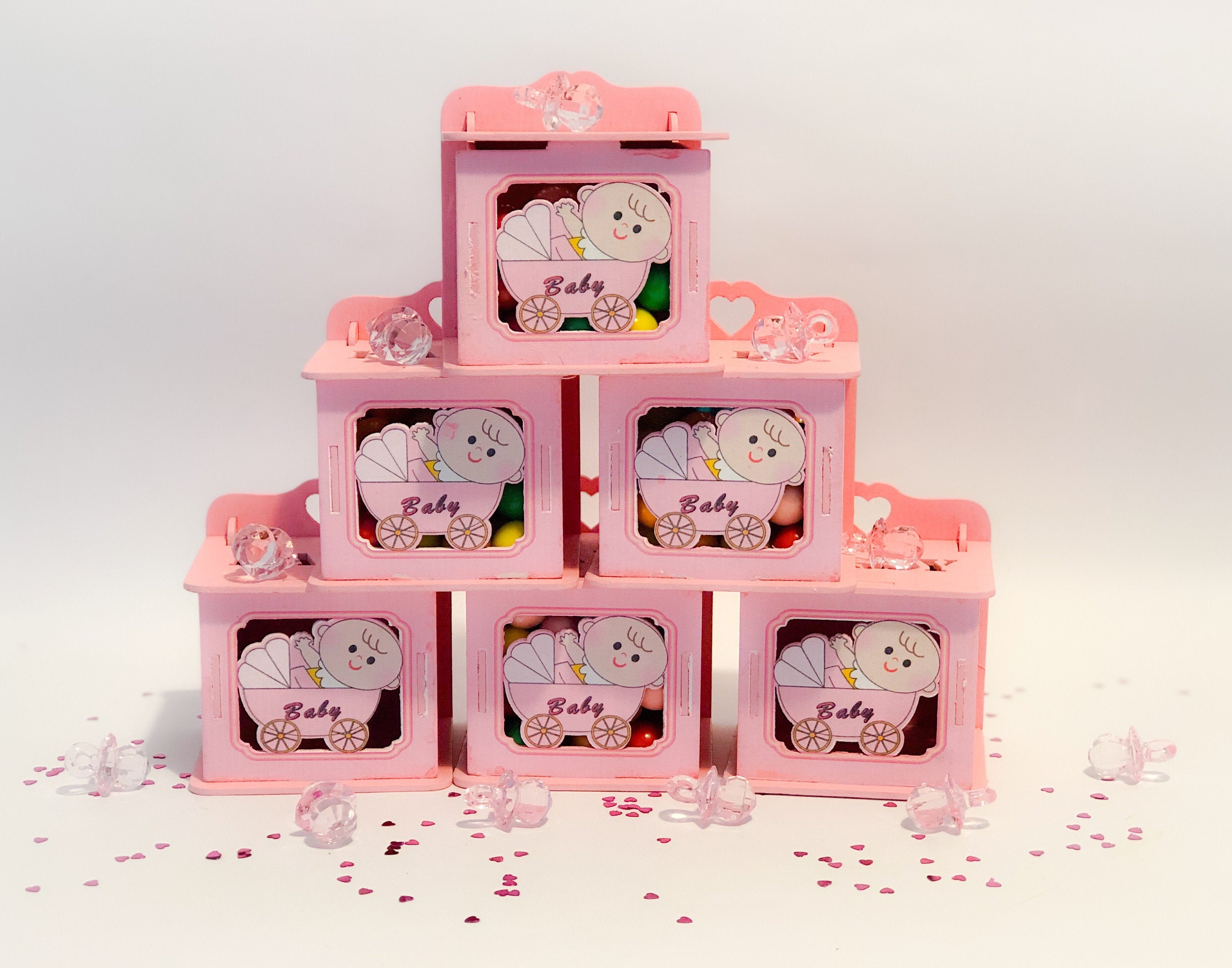 Pink Wooden Boxes