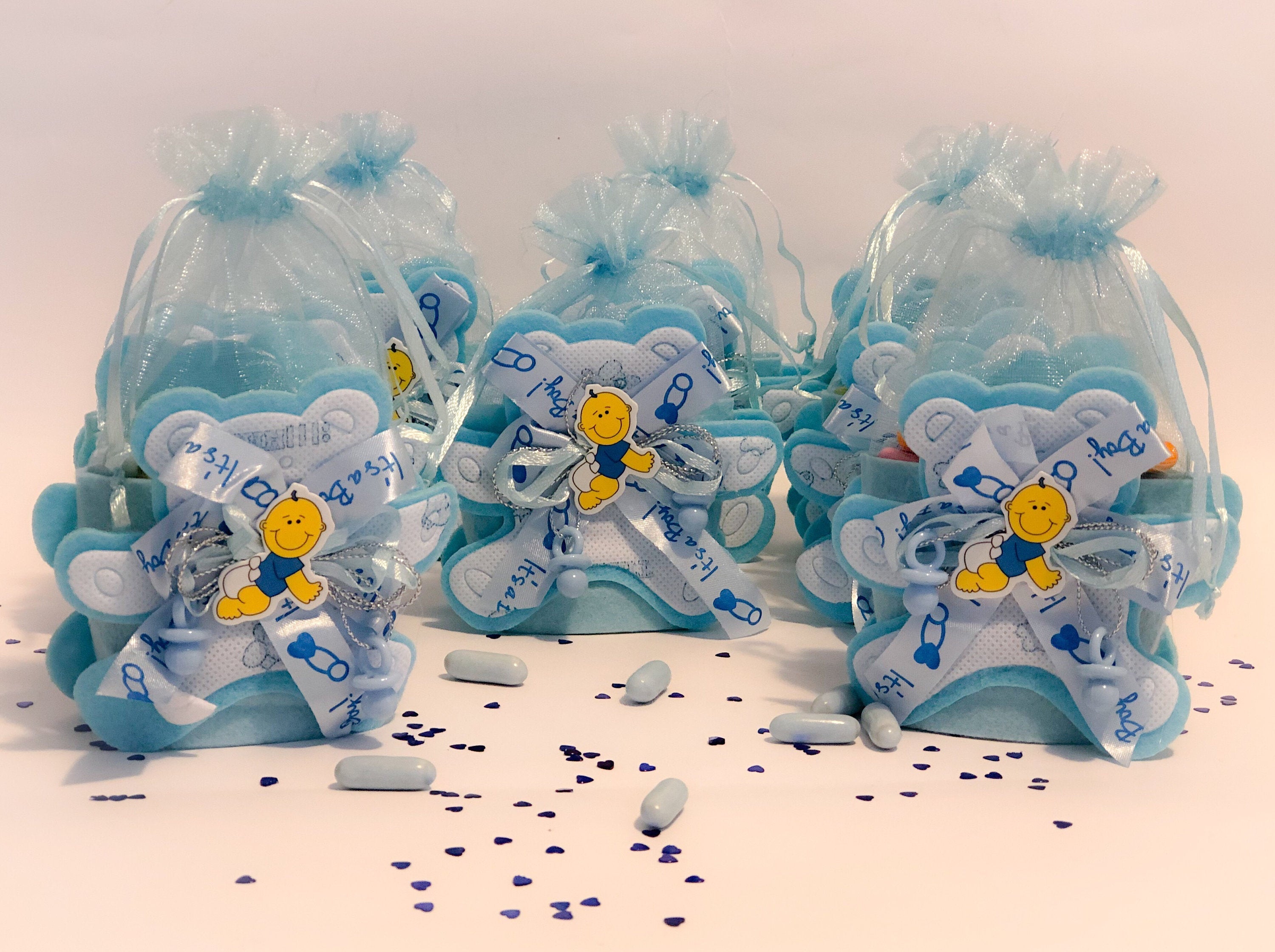 Blue Teddy Bear Baskets