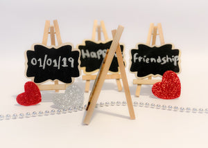 Small Wooden Rectangle Chalkboards with a Stand