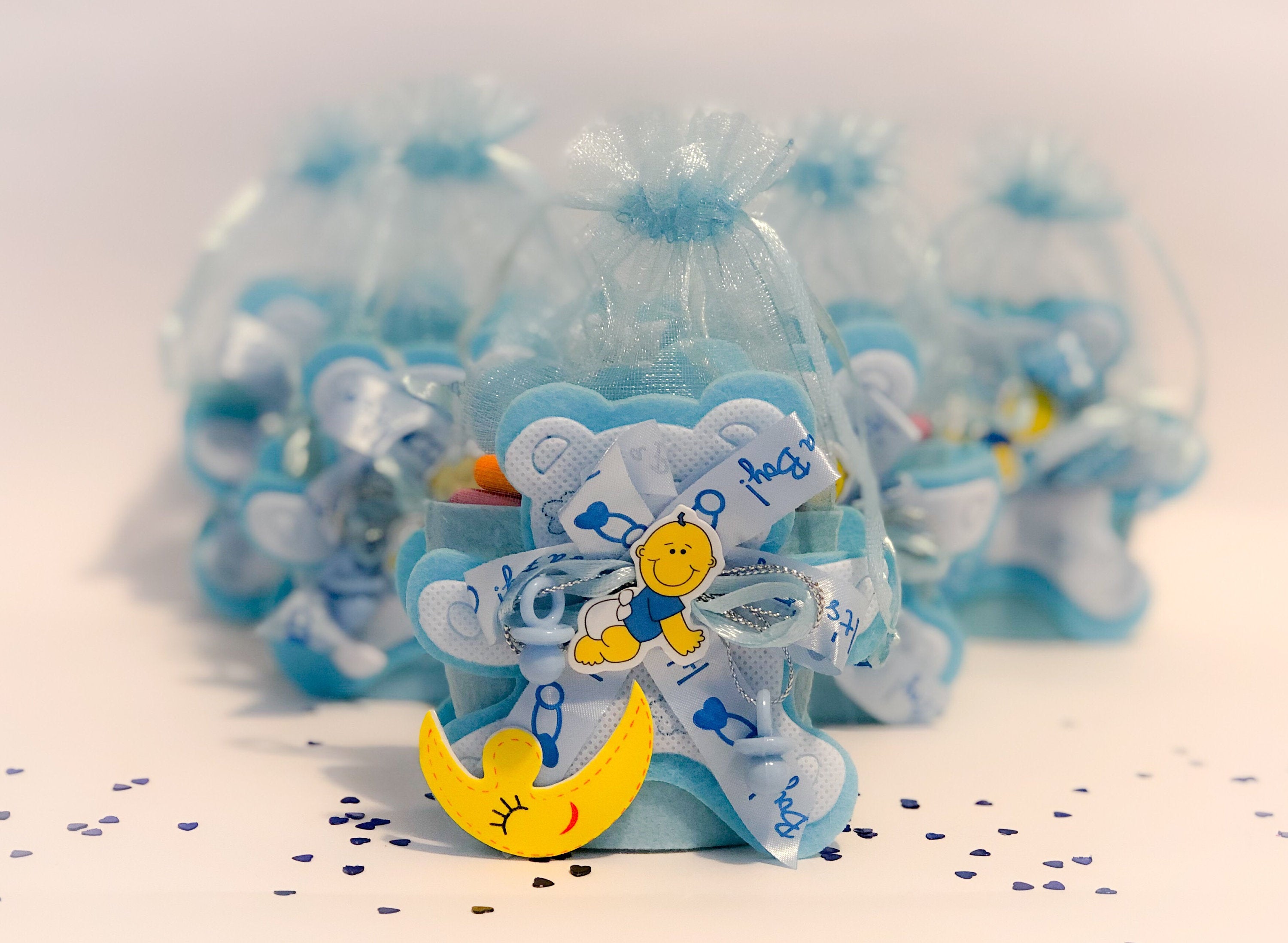 Blue Teddy Bear Baskets