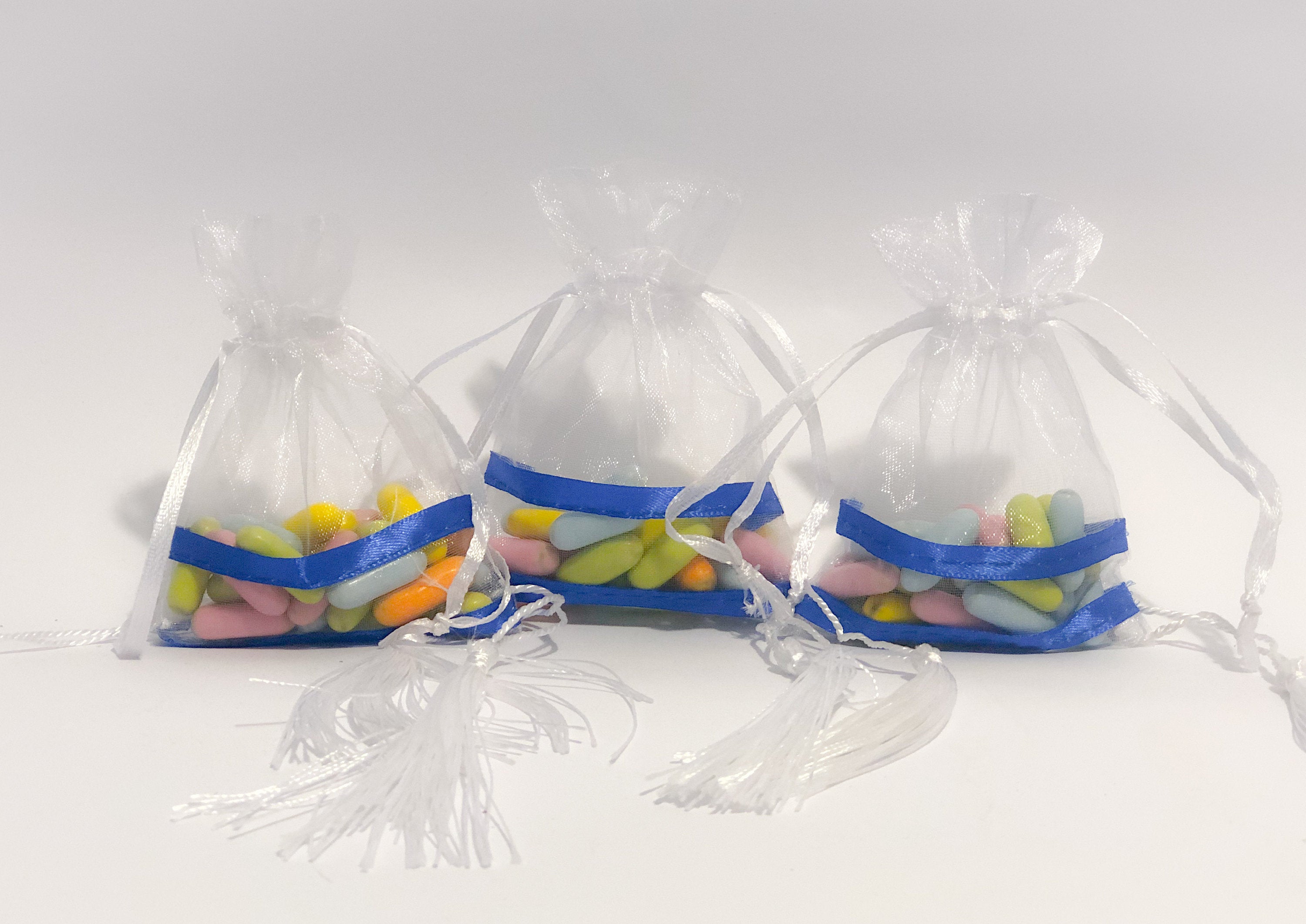 Set of White Tallit Organza Bags for Bar Mitzvah