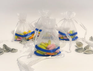 Set of White Tallit Organza Bags for Bar Mitzvah