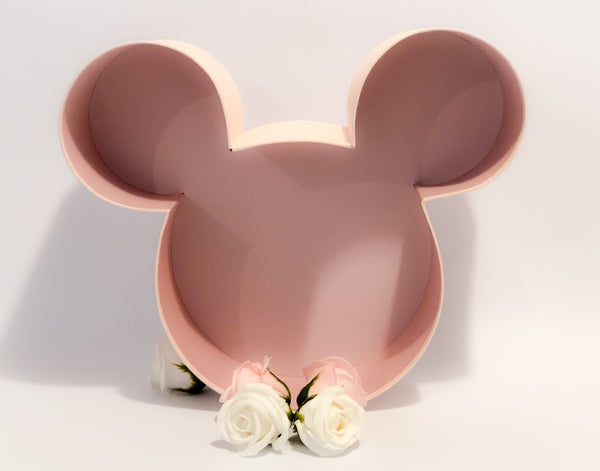 Mickey Mouse Boxes With Clear Lid, Keepsake Box, Gold Black Pink