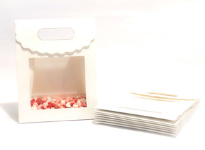 White Kraft Bags with a Transparent Window