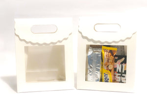 White Kraft Bags with a Transparent Window