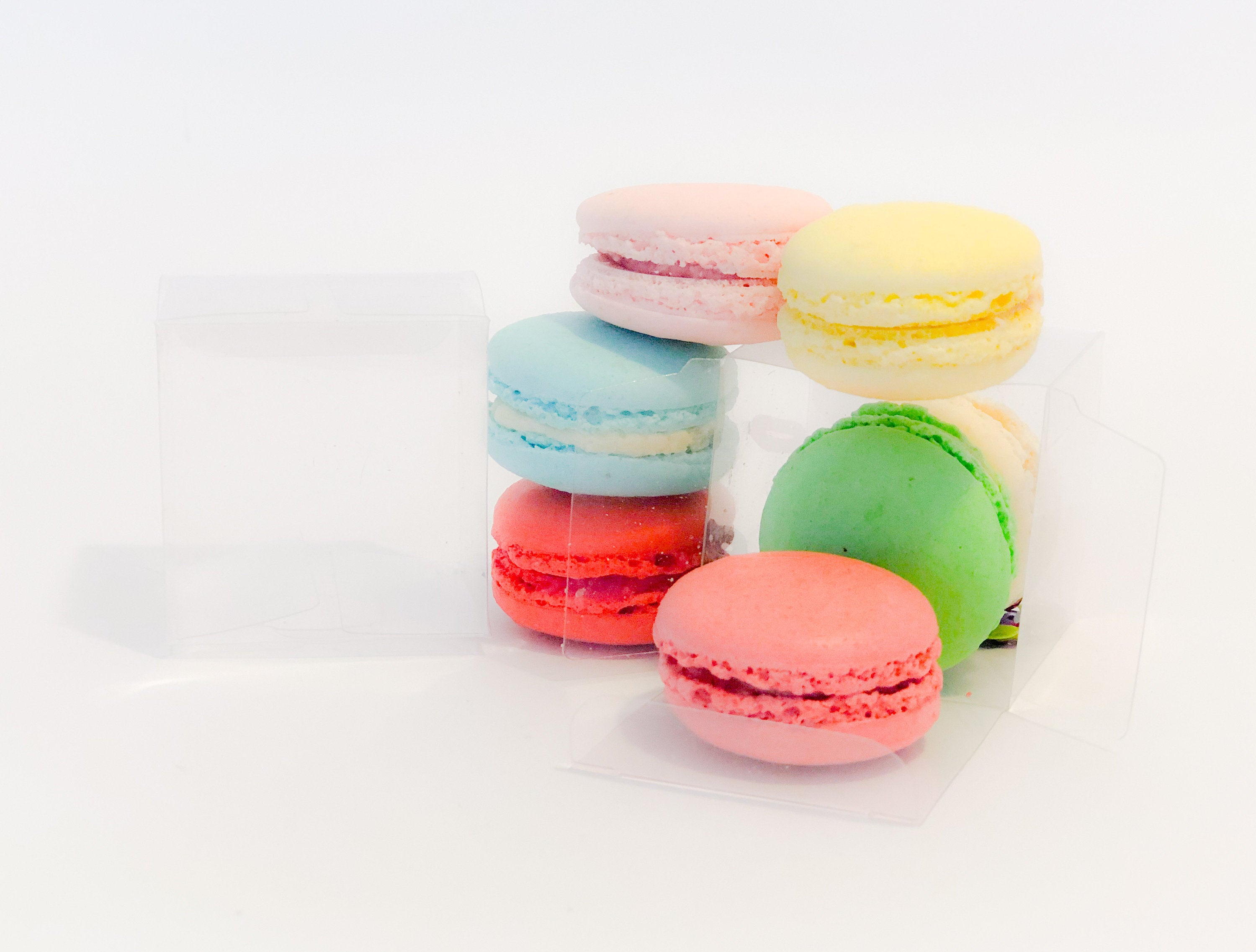 Clear Plastic Small Macaron Boxes
