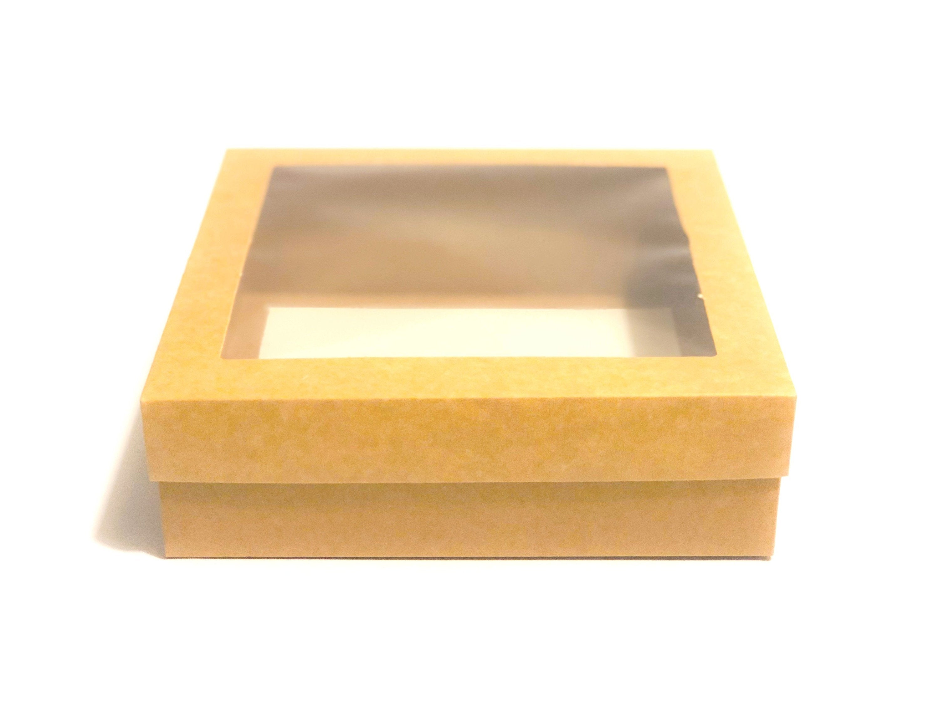 Natural Brown Kraft Box with a Transparent Window