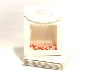 White Kraft Bags with a Transparent Window