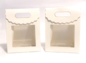 White Kraft Bags with a Transparent Window